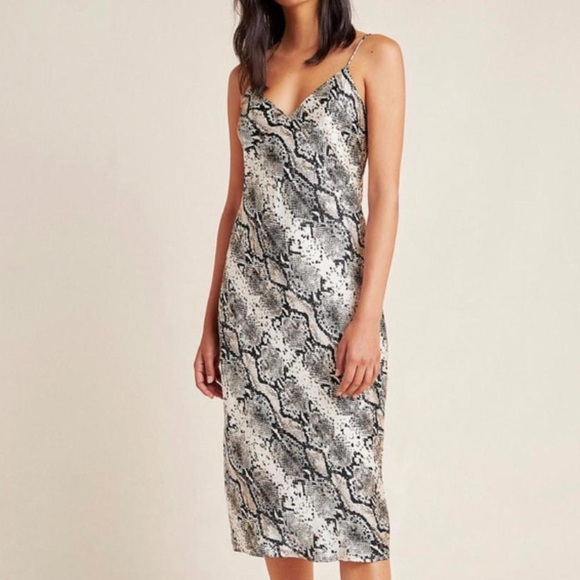 Cami NYC Dresses & Skirts - CAMI NYC THE RAVEN SILK BIAS SLIP DRESS | Snake Print | Size L